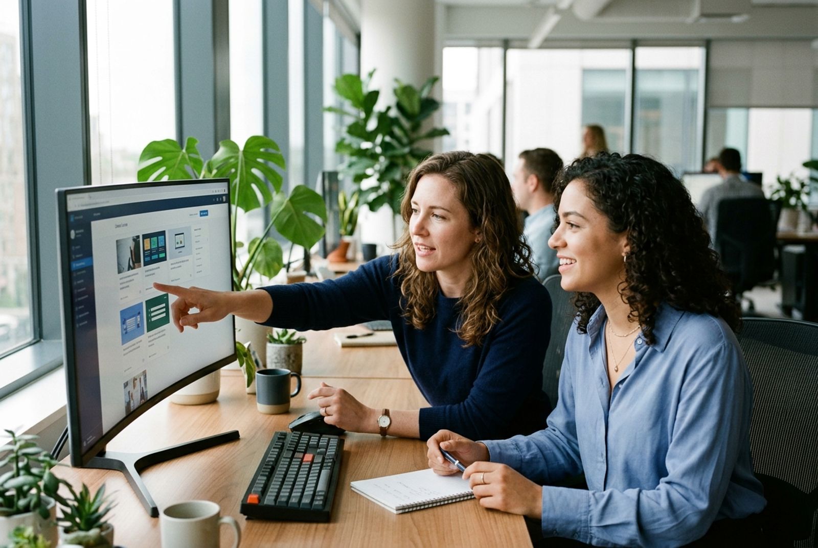 LearnWorlds specialist working directly with a client